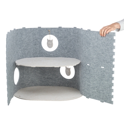 Trixie Speelbox Mara Ovaal Vilt Zand / Grijs 66X46X62 Cm - Image 9