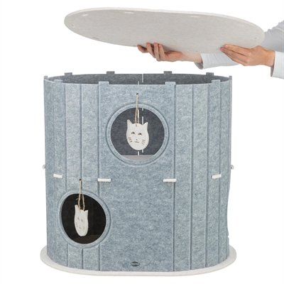 Trixie Speelbox Mara Ovaal Vilt Zand / Grijs 66X46X62 Cm - Image 10