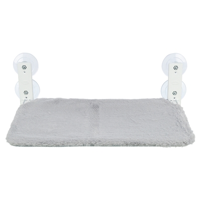 Trixie Hangmat Voor Aan Raam Opvouwbaar Pluche / Mesh Wit / Grijs 58X34 Cm