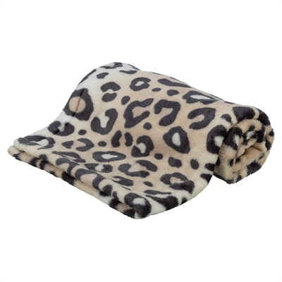 Trixie Hondendeken Leo Softpluche Panterprint Creme