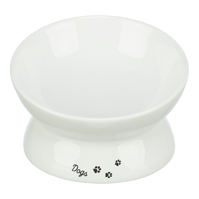 Trixie Voerbak / Drinkbak Dogs Keramiek Verhoogd Wit 17X17X13,5 Cm