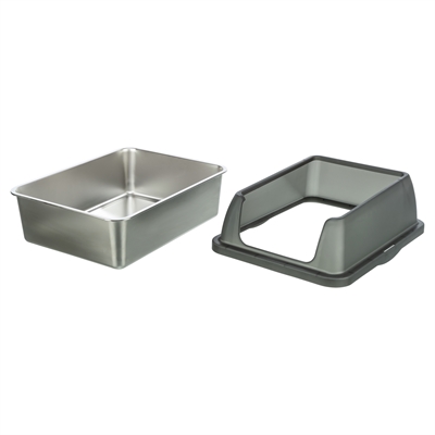 Trixie Kattenbak Rvs Met Rand Grijs 40X52X29 Cm - Image 4