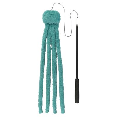 Trixie Kattenhengel Telescopisch Grote Katten Met Pluche Octopus Groen 106 Cm