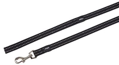 Rogz For Dogs Snake Lijn Long Zwart L 16 Mmx1,8 Mtr